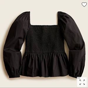 J Crew Puff Sleeve Poplin Top